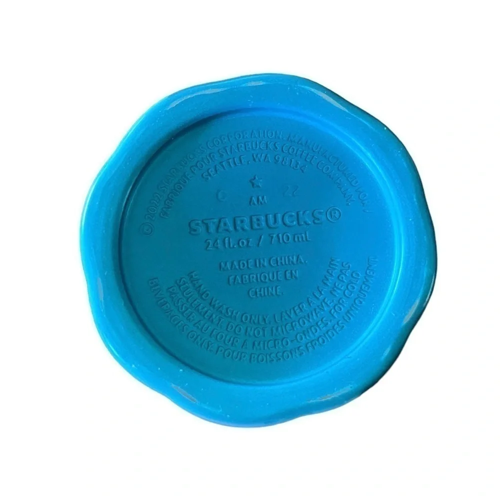 Starbucks Spring 2023 Two Tone Scalloped Metal 24 fl oz Tumbler